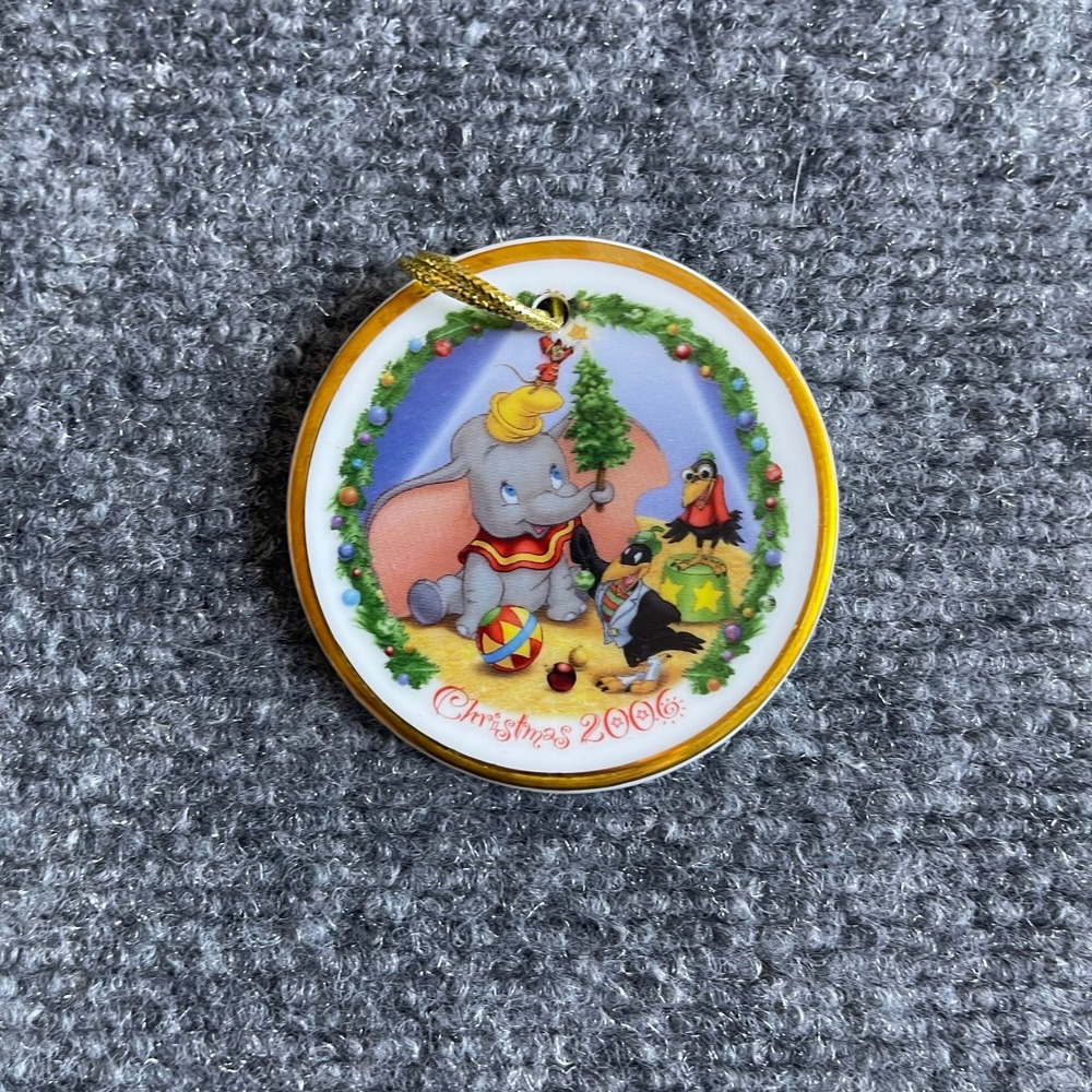Disney Dumbo Christmas 2006 Ornament Under the Bigtop Scholastic Ceramic Boxed